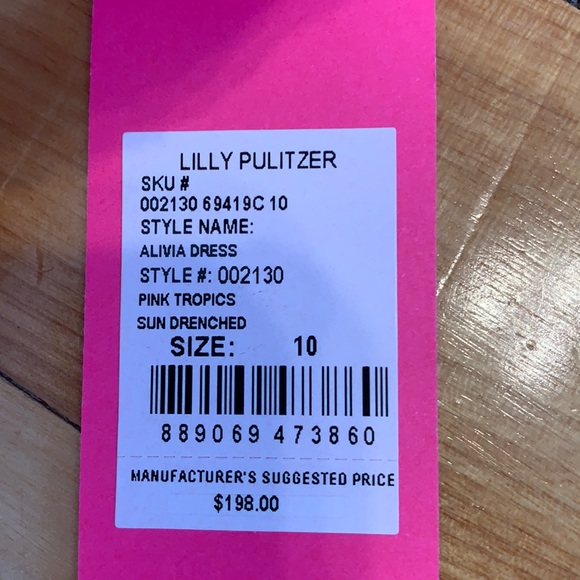 Lilly Alicia Dress Pink Tropics Size 10 - Picture 4 of 4